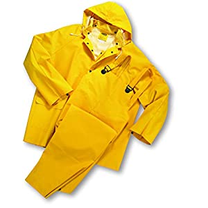 West Chester 4035FR Yellow PVC/Polyester Fire Resistant 3-Piece Rain Suit – X-Large