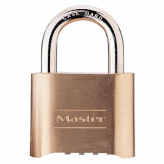 Master Lock No. 175 Combination Brass Padlock, 5/16 in Dia, 1 in L X 1 in W, Steel - 6 EA (470-175)