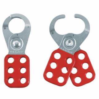 Master Lock Safety Lockout Hasps, 1 in Jaw dia., Red, 1/EA, 470-420