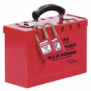 Master Lock Group Lock Box, 9-1/4 in L x 6 in H x 3-3/4 in W, Steel, Red (470-498A)