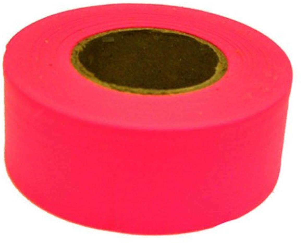 C.H. HANSON 17003 Fluorescent Flagging Tape, Pink, 1-3/16 Inch Size, 150 Feet Length