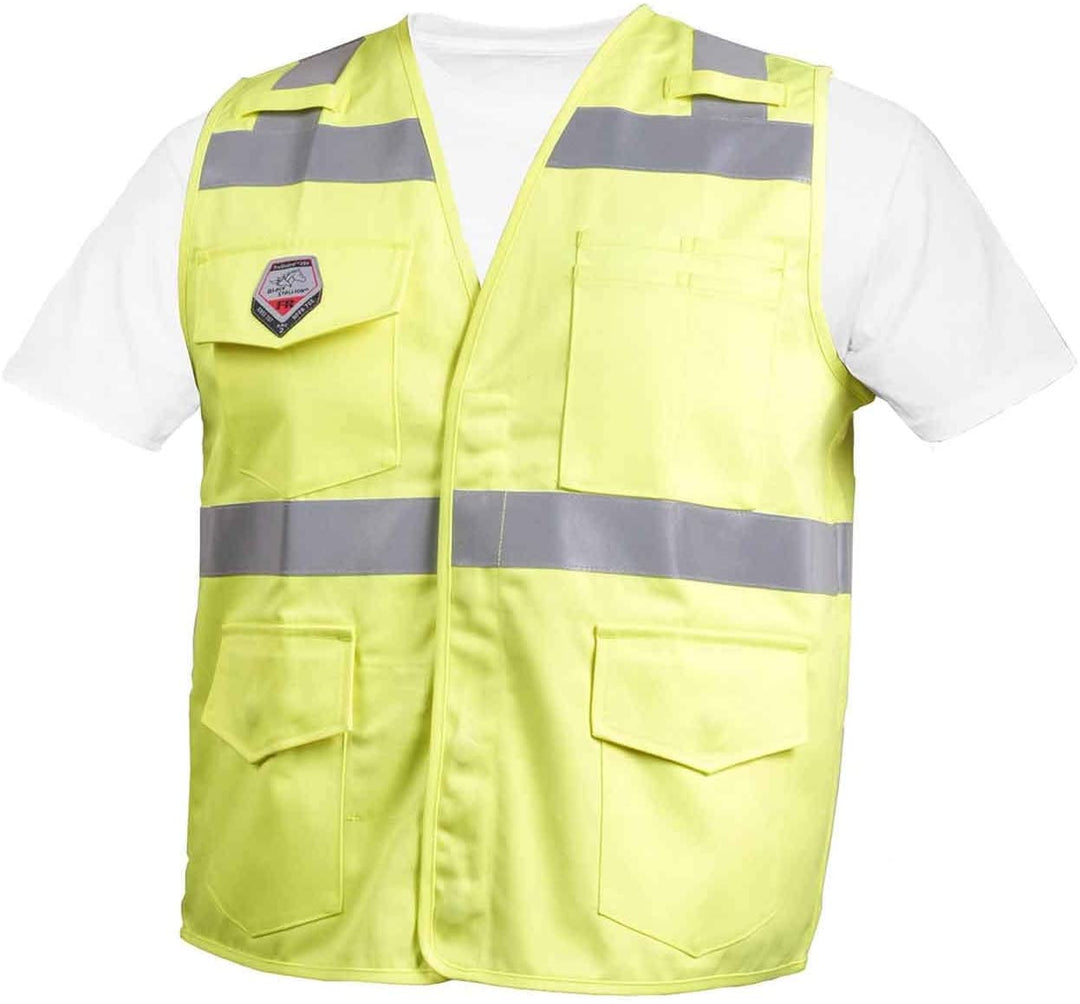 Black Stallion VF1110-HY Hi-Vis Class 2 FR Cotton Vest