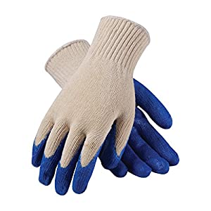 West Chester PIP 39-C122/L Seamless Knit Cotton/Polyester Glove with Latex Coated Smooth Grip on Palm and Fingers, Regular Grade