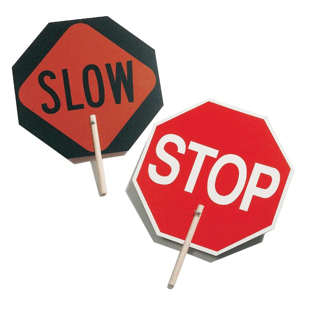 C.H. HANSON 55400 Stop/Slow Sign, 60 Inch Size, PVC Pole