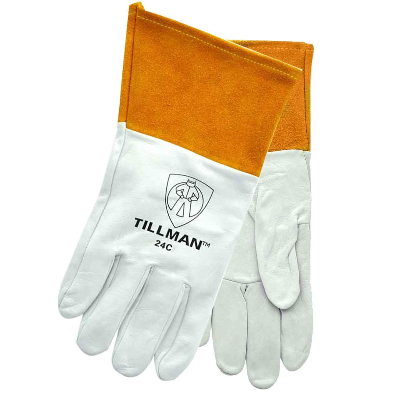 Tillman 24C Top Grain Kidskin 4" Cuff TIG Welding Gloves,Small