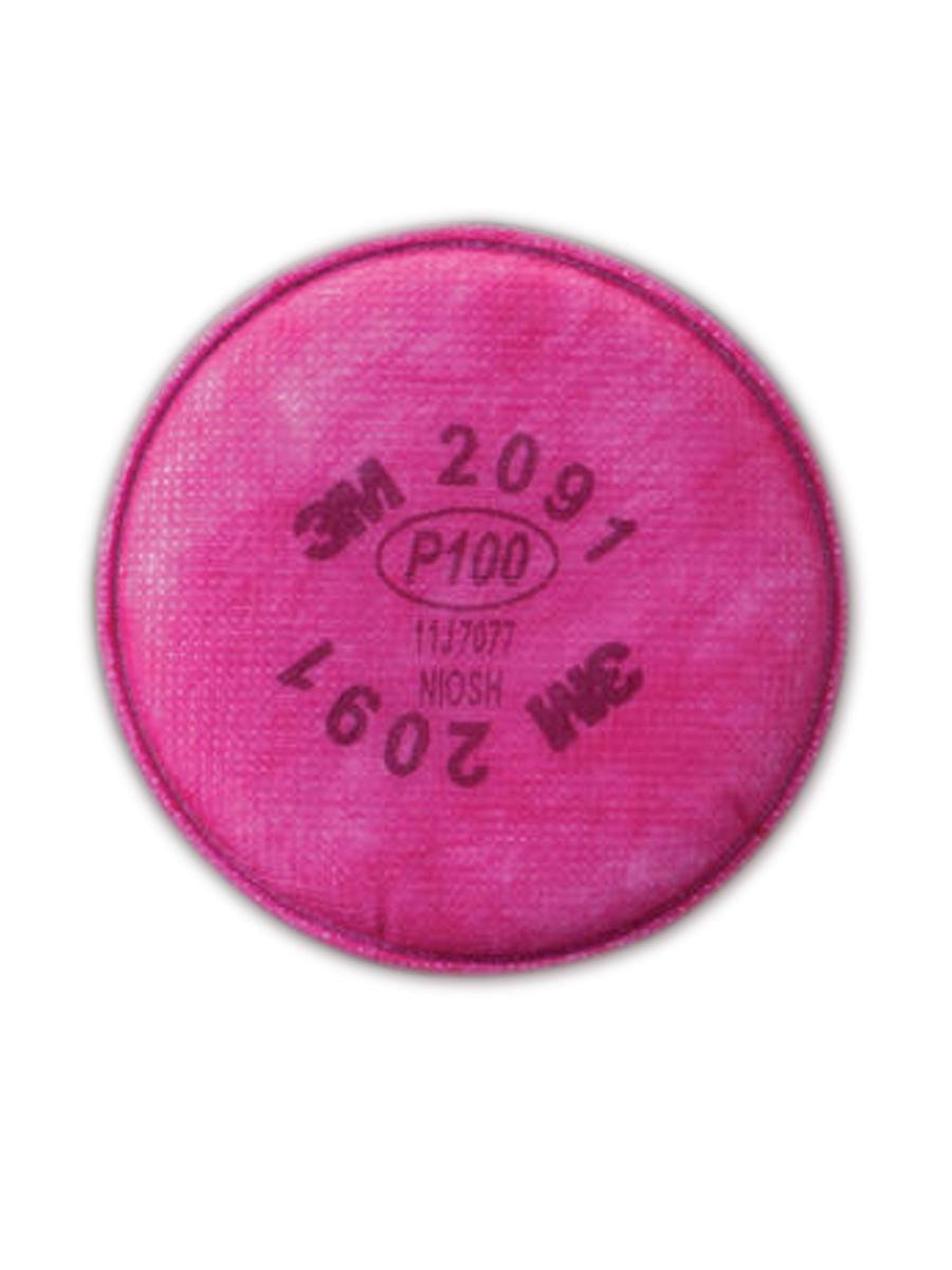 3M Particulate Filters P100 #2091/07000, Pink, One Size, 2 Count