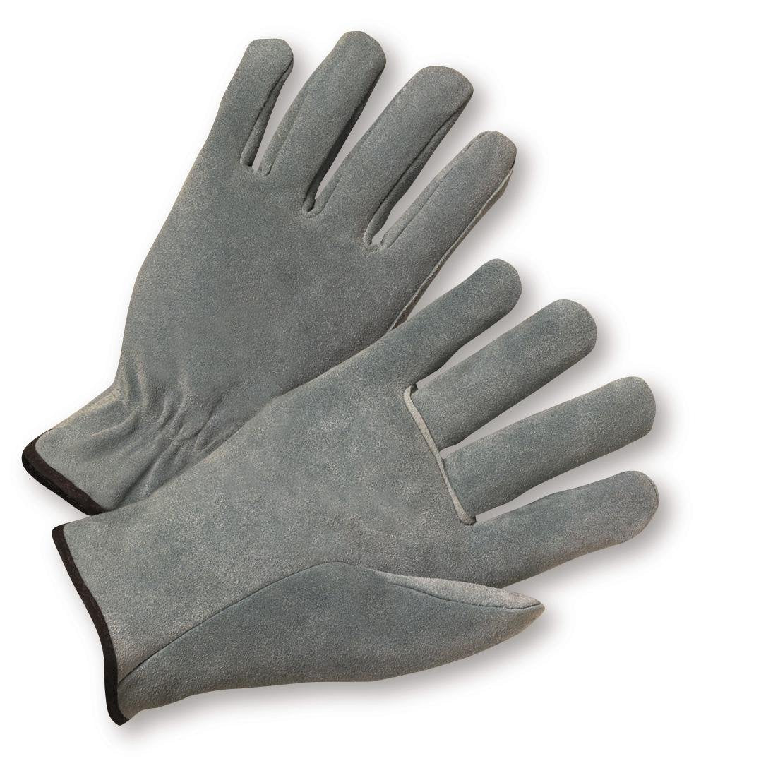 West Chester 980 Standard Split Cowhide Driver Gloves – Gray, X-Large Work Wear Gloves with Gunn Cut, Straight Thumb