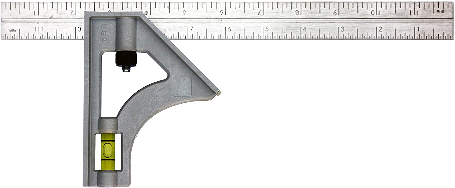 Johnson Level & Tool 415 Structo-Cast Combination Square, 12", Silver, 1 Square