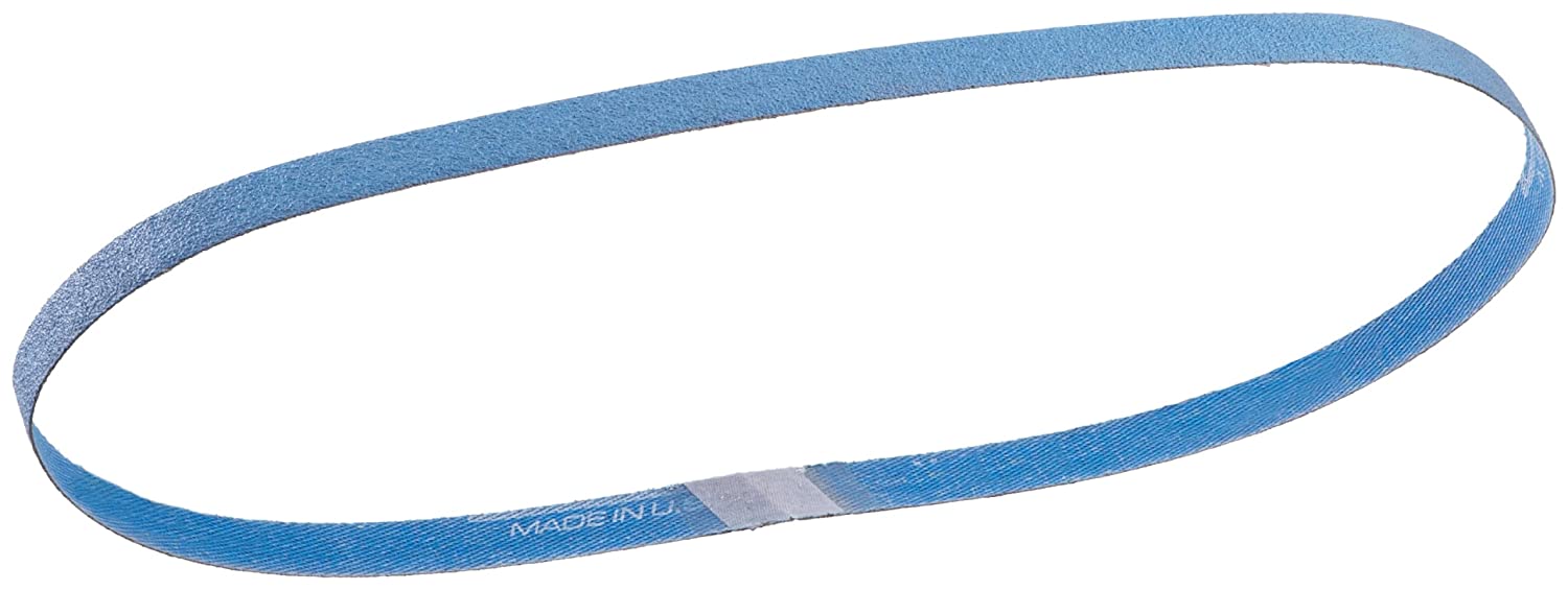 Norton BlueFire R823P File Abrasive Belt, Waterproof, Polyester Backing, Zirconia Alumina, 1" Width, 30" Length, Grit 80 (78072758953)