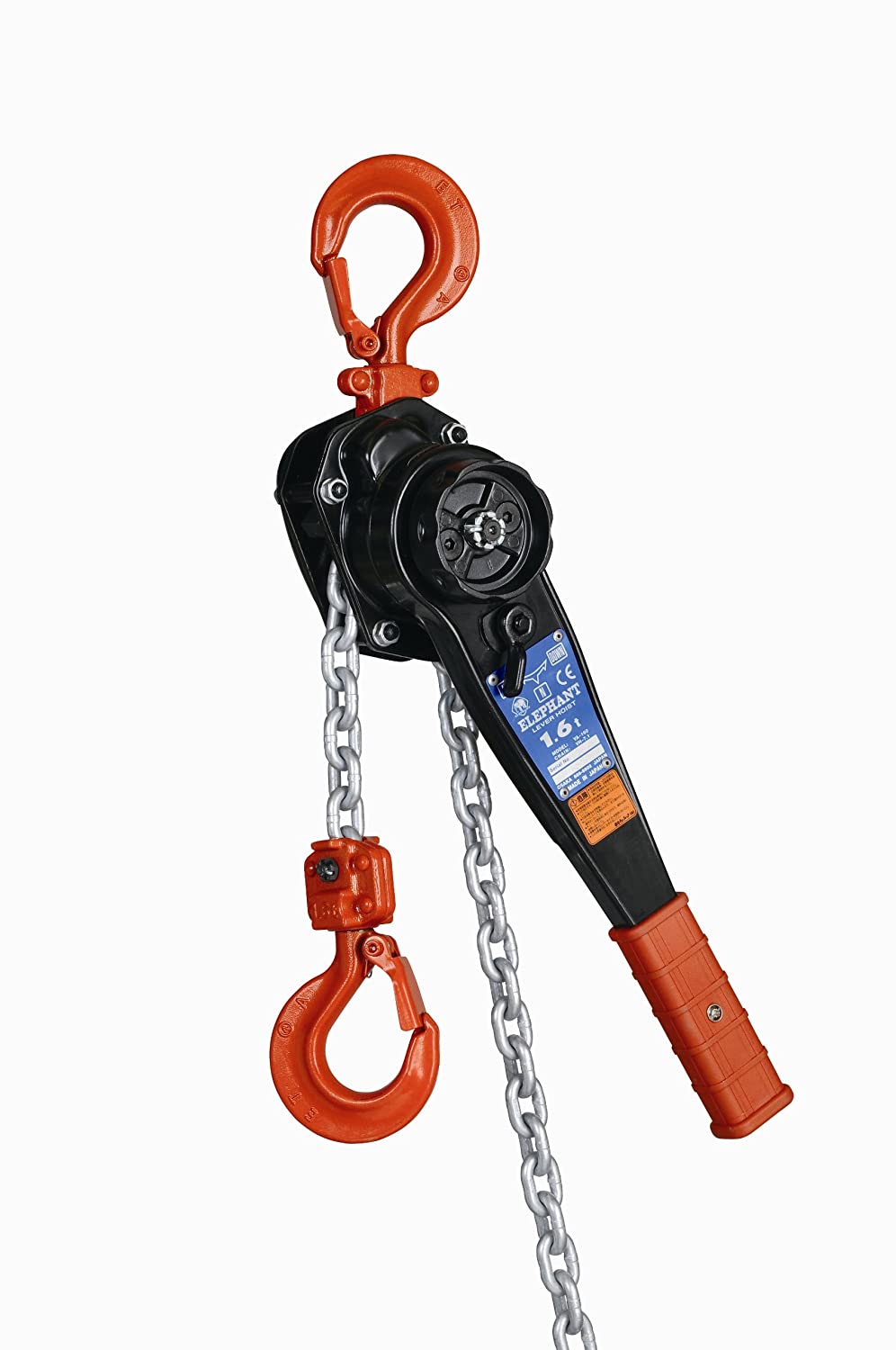 Elephant Lifting Products Lever Hoist, YA, 16 Ton, 10 Ft Lift (YA-160-10)