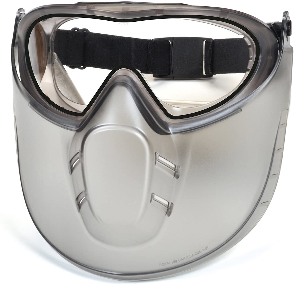 Pyramex Clear H2X Anti-Fog Lens with Face Shield Dual Pane Lens Anti-Fog GG504DTSHIELD