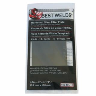 Best Welds Glass Filter Plate, Shade 8, 2 x 4 1/4 in, Green (901-932-105-8)