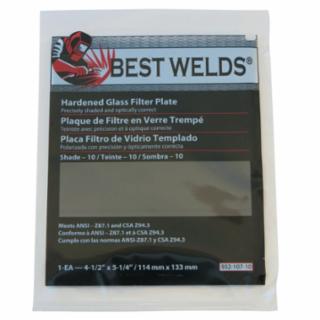 Best Welds Glass Filter Plate, Shade 10, 4-1/2 x 5-1/4 in, Green (901-932-107-10)