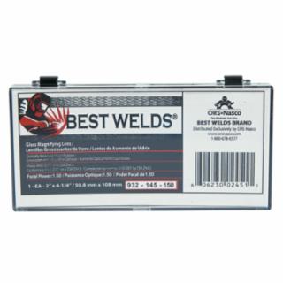 Best Welds Glass Magnifier Plate, 2 in x 4.25 in, 1.5 Diopter, Clear