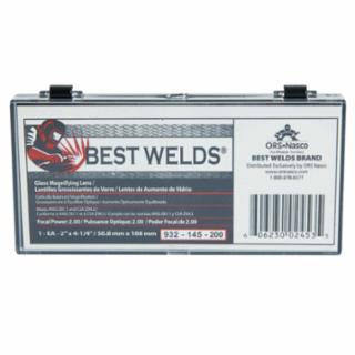 Best Welds Glass Magnifier Plate, 2 in x 4.25 in, 2 Diopter, Clear (901-932-145-200)