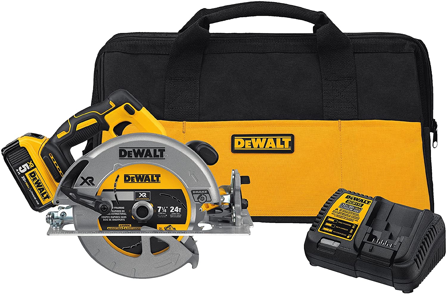 DEWALT 20V MAX 7-1/4-Inch Cordless Circular Saw with Brake Kit (DCS570P1)