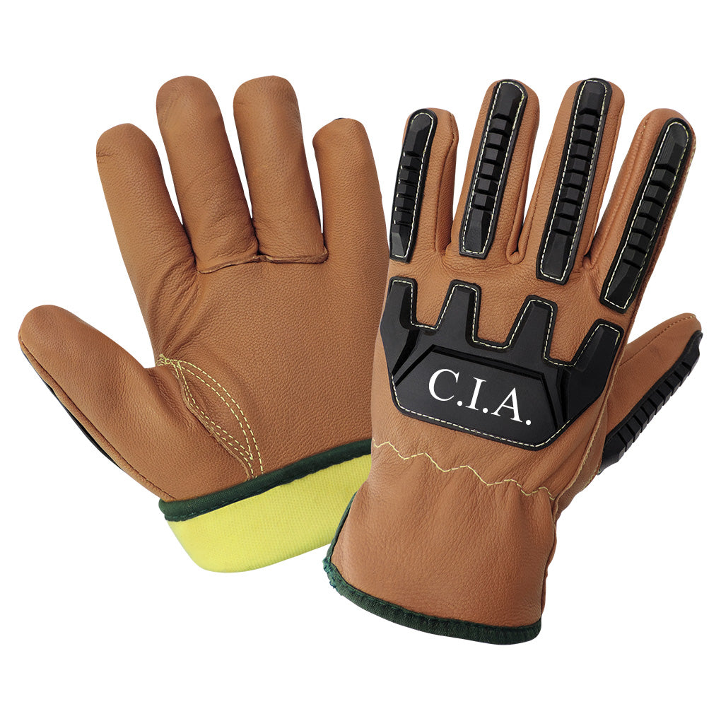 Global Glove CIA3800 Impact, Oil, Water, Cut, and Flame Resistant Goatskin Gloves, 2XL, 12 Pairs