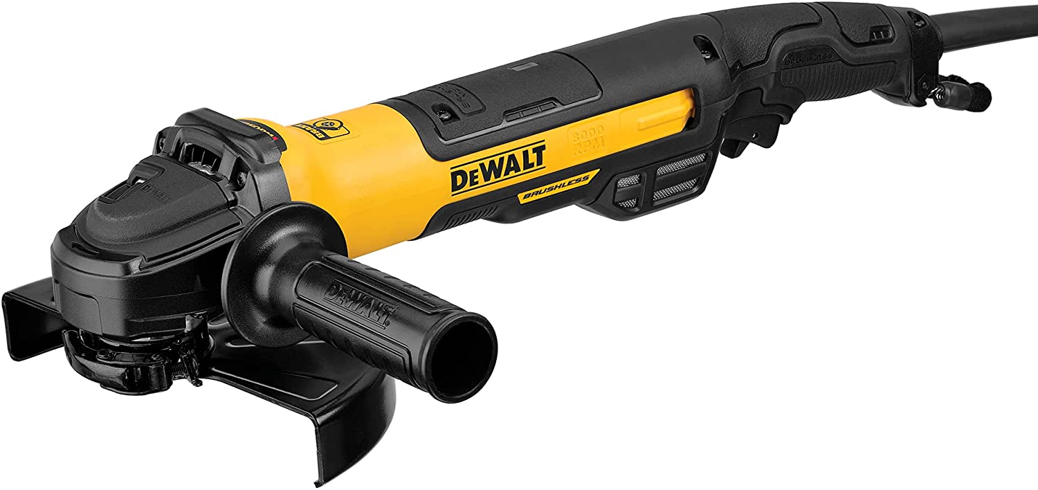 Dewalt DWE43840CN 7 in. Brushless Small Angle Grinder, Rat Tail, with KICKBACK BRAKE™, No Lock, Pipeline Cover