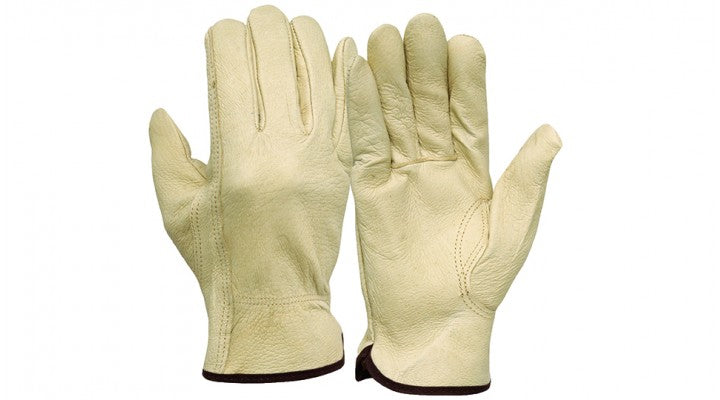 Pyramex GL4001K Series Pigskin Leather Driver Gloves Keystone Thumb