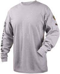 Revco FTL6-GRY Gray Flame Resistant Cotton Long-sleeve T-Shirt