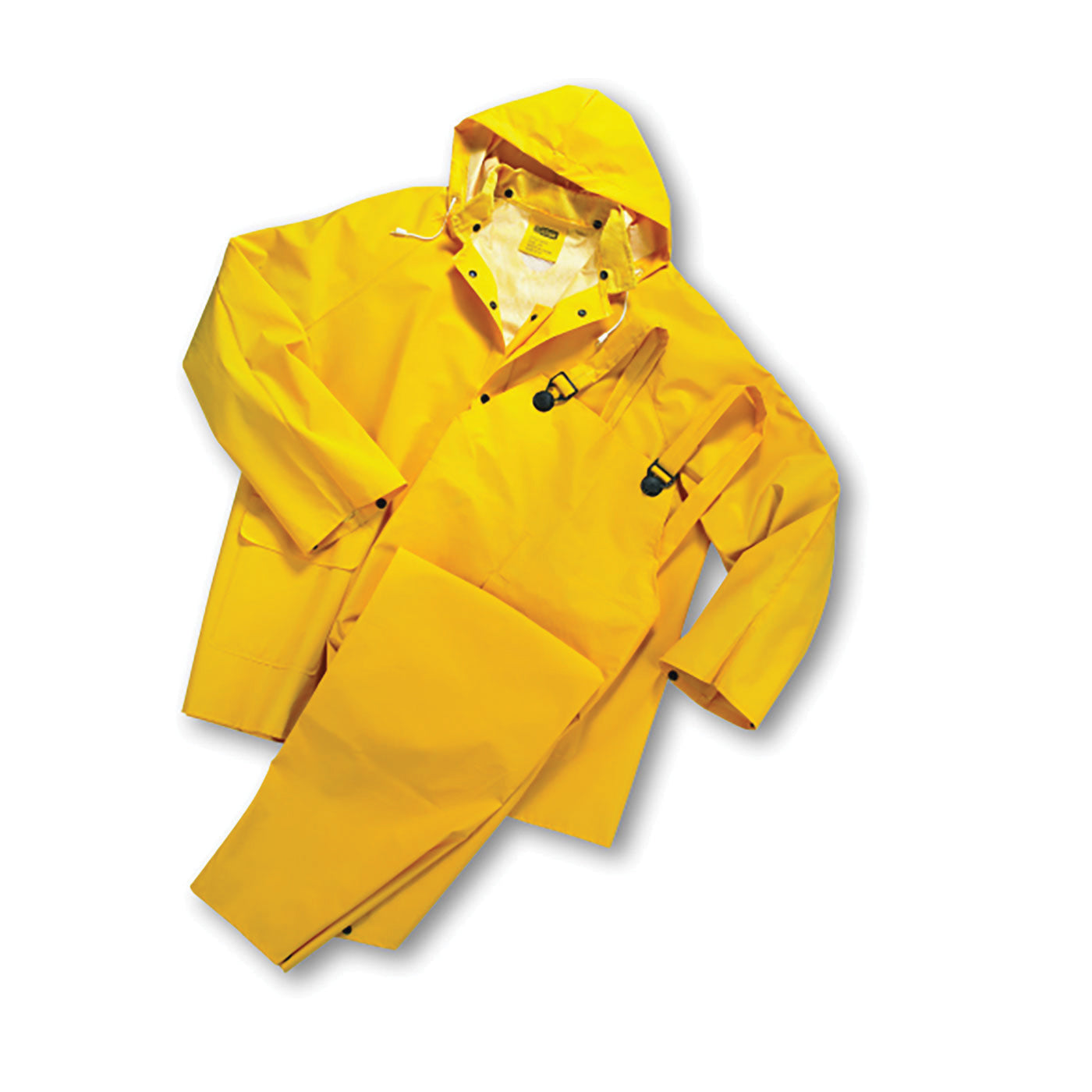 West Chester 4035 Yellow 3-Piece Rain Suit PVC over Polyester Rain Suit