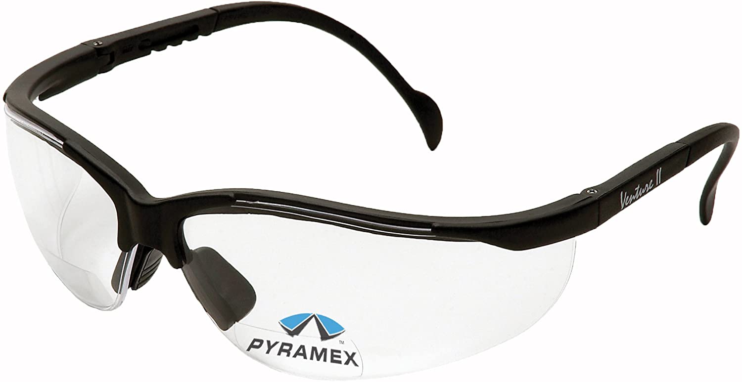 Safety Glasses V2 Readers- Black Frame Clear 2.0+ (SB1810R20)