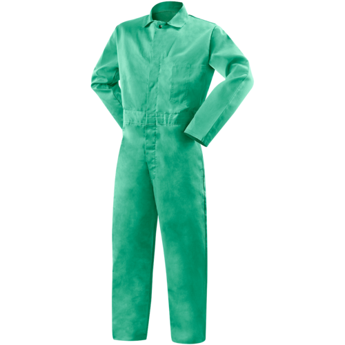 F9-32CA/PT 4XL FR Coverall 9Oz Green 32" Inseam  w/Pass Thru