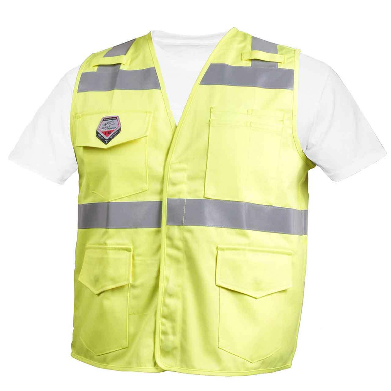 Black Stallion VF1110-HY Hi-Vis Class 2 FR Cotton Vest