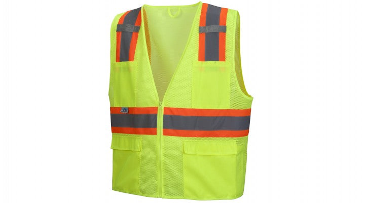 Pyramex Type R - Class 2 Hi-Vis Lime Safety Vest - 3XL