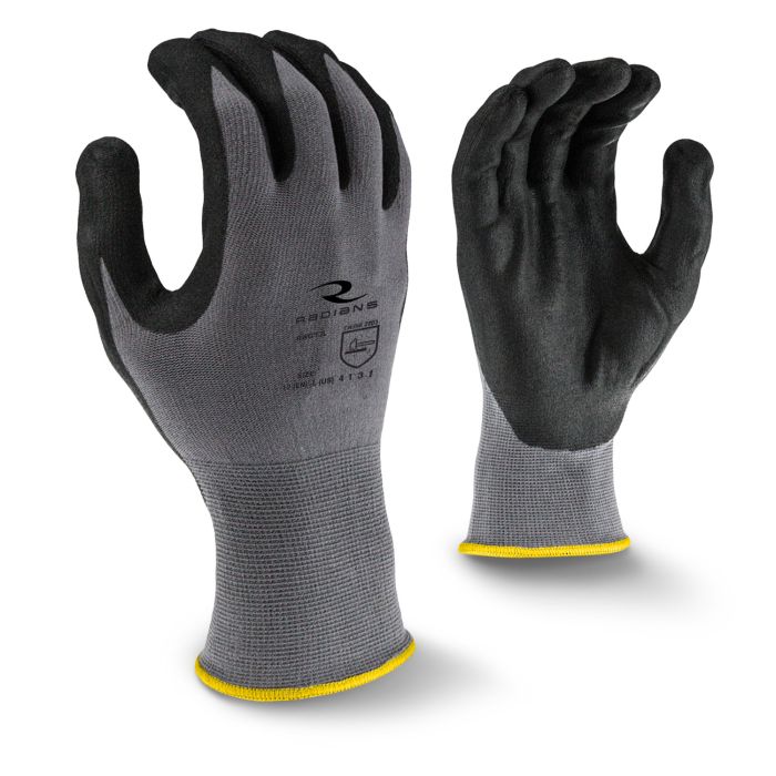 Radians RWG13 Nylon Shell Foam Nitrile Gripper Glove