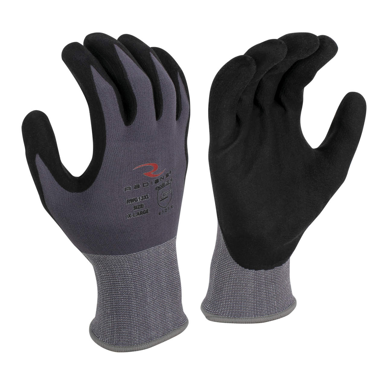 RWG13XXL - Radians Nylon Shell Foam Nitrile Gripper Glove, XXL