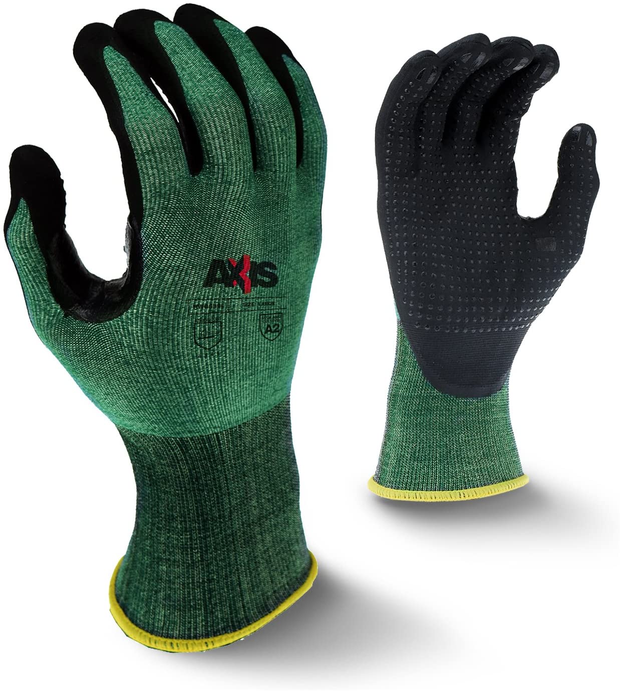 Radians RWG538  Large Axis Cut Protection Level 2 Nitrile Coated Glove W/ Dotted Palm