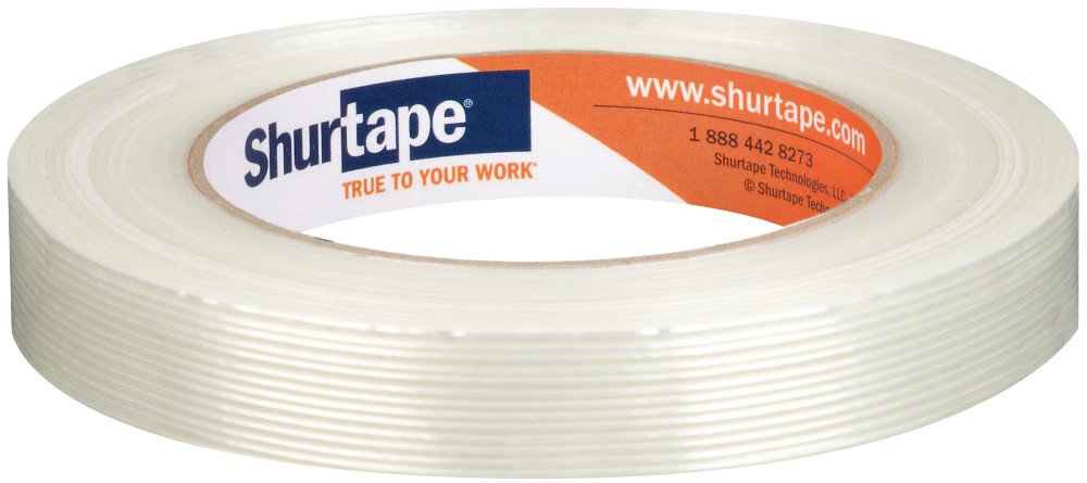 Shurtape GS 490 4.5 mils 18 mm x 55 m (0.70 in. x 60 yds) Fiberglass Reinforced Strapping Tape White