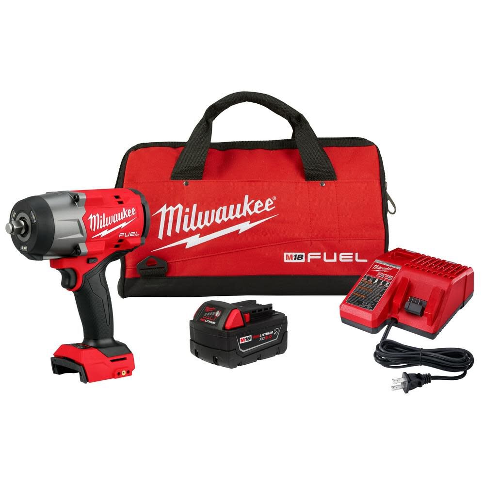 Milwaukee M18 FUEL 1/2in HighTorque Impact Wrench & Grease Gun Combo Kit (2967-22GG)