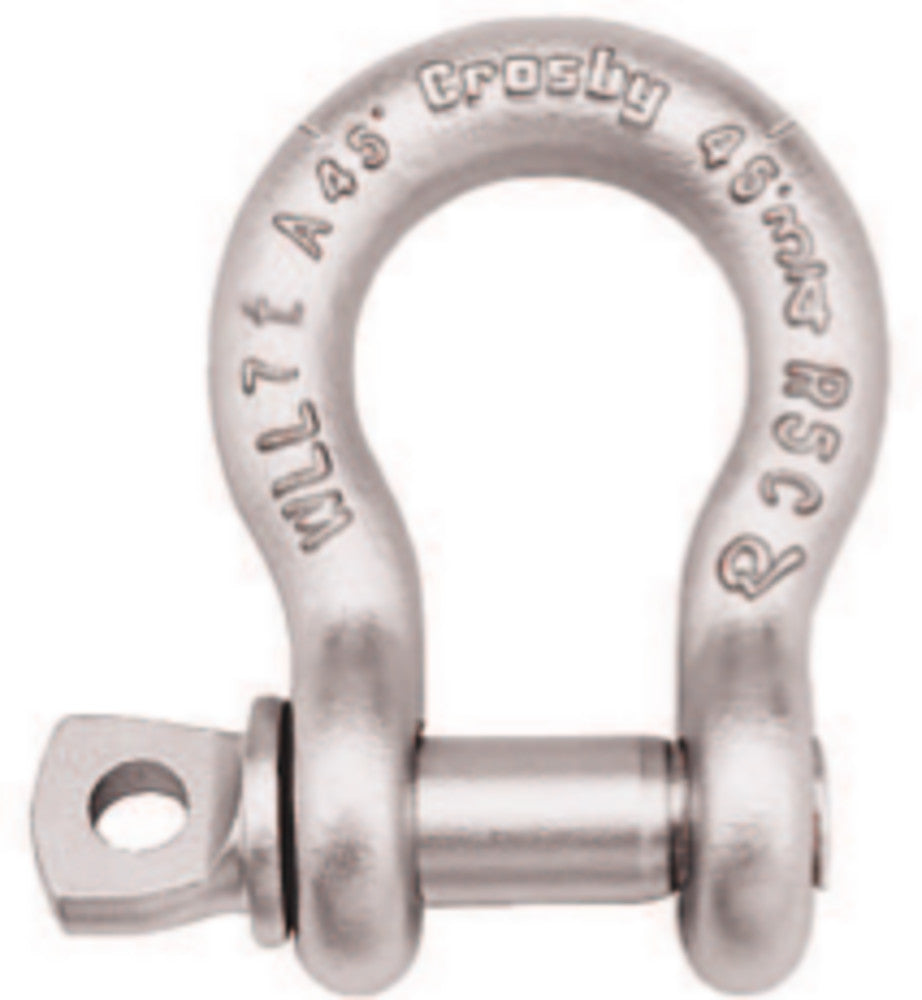 Crosby 1017582 G-209A Alloy Screw Pin Anchor Shackle, 1", 12.5 Ton WLL