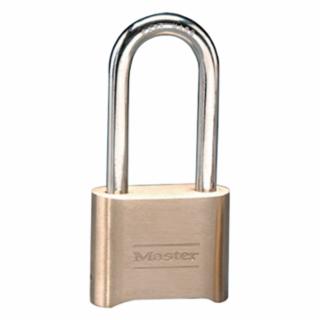 No. 175 Combination Brass Padlock, 5/16 in Dia, 2-1/4 in L X 1 in W, Brass